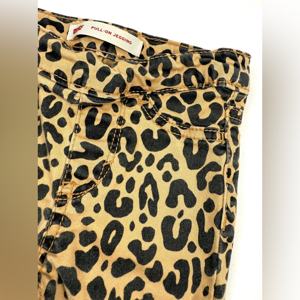 LEVI’S Toddler Girls’ Leopard‎ Print Pull-On Jeggings Boho Animal Print Size 2T - Picture 4 of 8